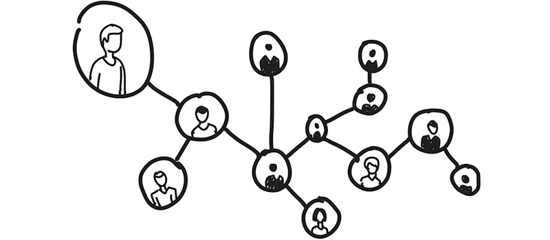 Background conceptual image of network interaction concept