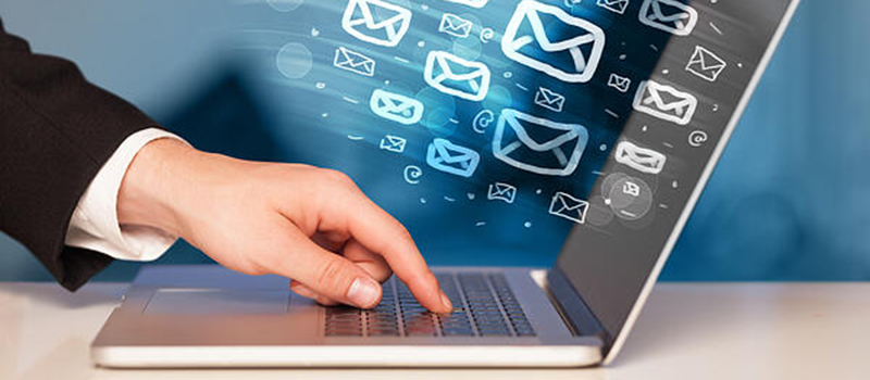 Concept of sending e-mails from your computer Concept of sending e-mails from your computer